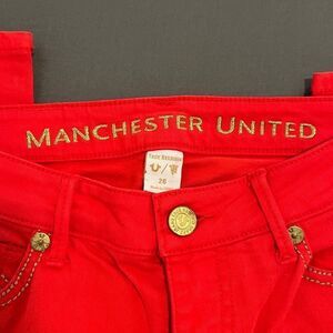 True Religion Manchester United Skinnys, Size 26